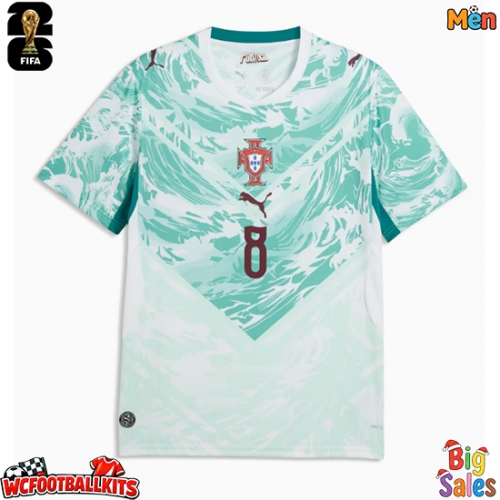 Portugal Bruno Fernandes #8 Replica Away Stadium Shirt World Cup 2026 Short Sleeve